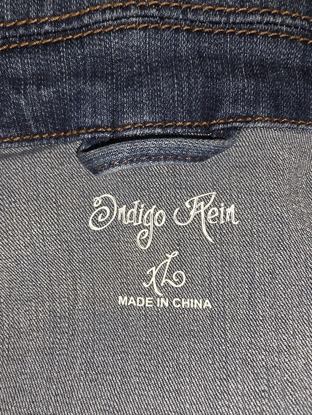 Indigo Rein Jacket Classic Trucker Cotton Blend Jean Youth Blue Size XL